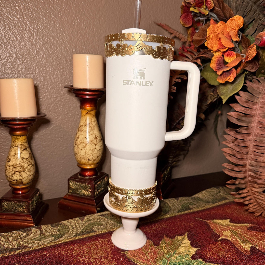 Gold Velvet Valentine Pink Red Velvet Tumbler Boot or Halo, Protective Sleeve, fits 20 30 or 40 oz Stanley