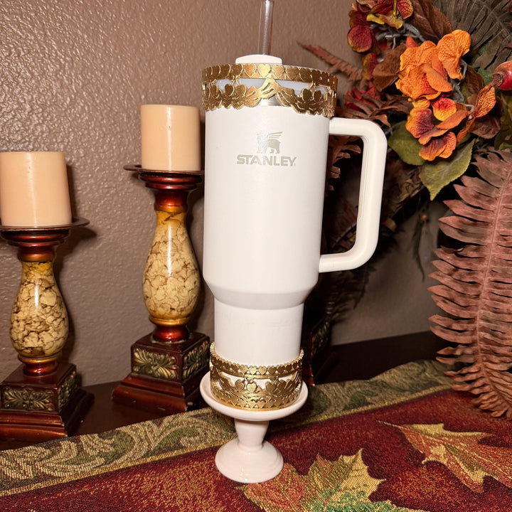 Gold Velvet Valentine Pink Red Velvet Tumbler Boot or Halo, Protective Sleeve, fits 20 30 or 40 oz Stanley