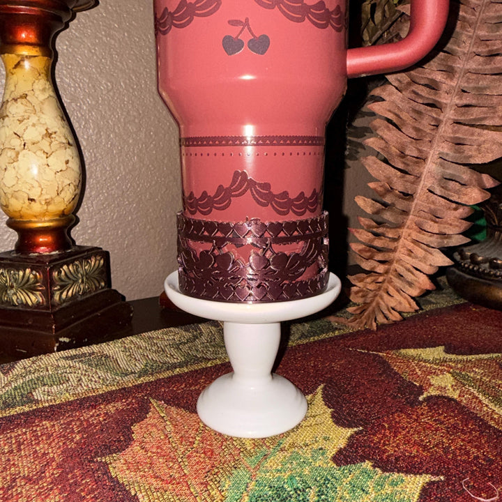 Red Velvet Valentine Cake Heart Tumbler Boot, Halo, Lid Toppers, Straw Topper Slider Buddy, Protective Sleeve, fits 20 30 or 40 oz Stanley