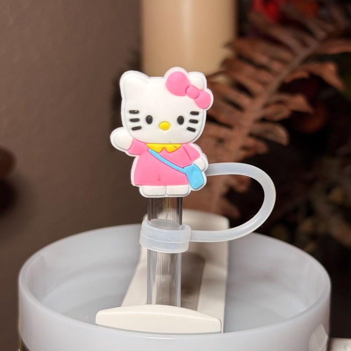 Kitty Cat Straw Cap Topper, for 10 mm straws, unique minimalist gift accessories, limited quantity