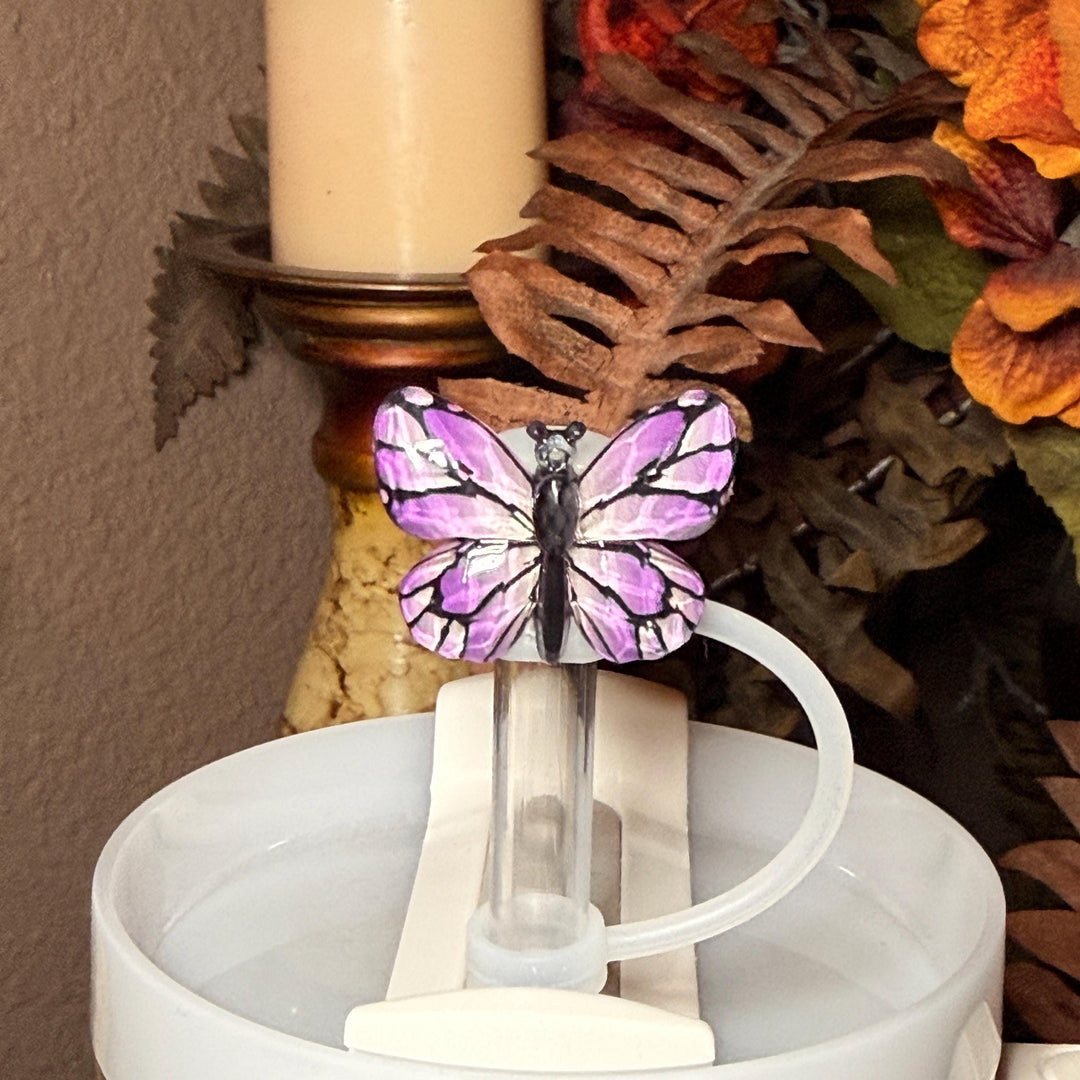 Butterfly Straw Cap Topper, for 10 mm straws, unique minimalist gift accessories
