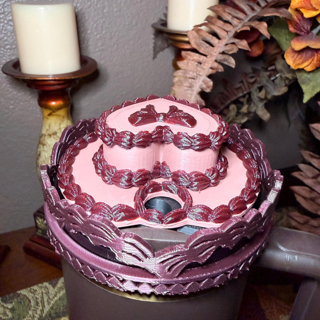 Red Velvet Valentine Cake Heart Tumbler Boot, Halo, Lid Toppers, Straw Topper Slider Buddy, Protective Sleeve, fits 20 30 or 40 oz Stanley