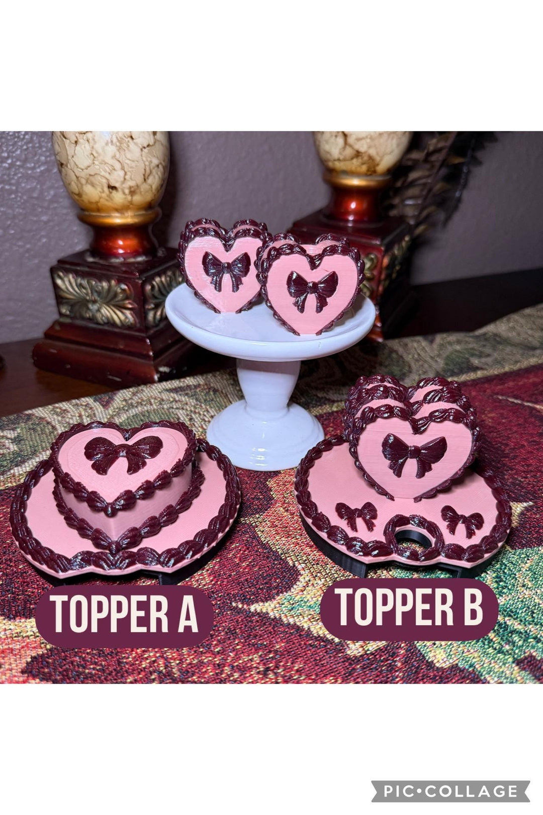 Red Velvet Valentine Cake Heart Tumbler Boot, Halo, Lid Toppers, Straw Topper Slider Buddy, Protective Sleeve, fits 20 30 or 40 oz Stanley