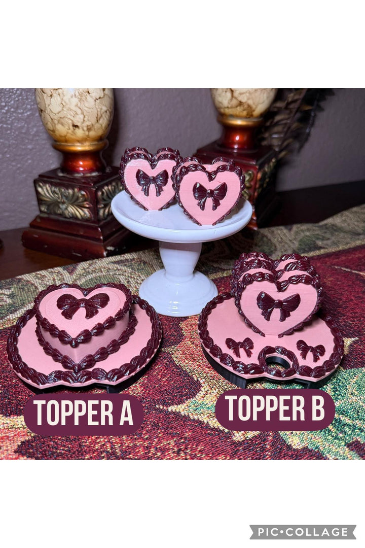 Red Velvet Valentine Cake Heart Tumbler Boot, Halo, Lid Toppers, Straw Topper Slider Buddy, Protective Sleeve, fits 20 30 or 40 oz Stanley