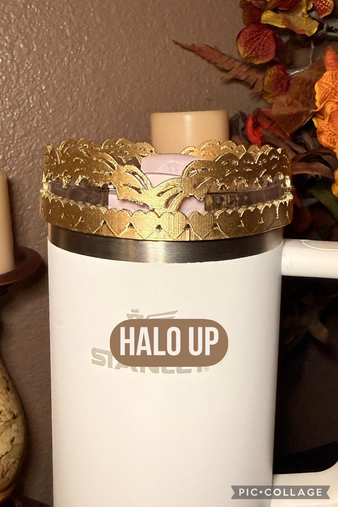 Gold Velvet Valentine Pink Red Velvet Tumbler Boot or Halo, Protective Sleeve, fits 20 30 or 40 oz Stanley
