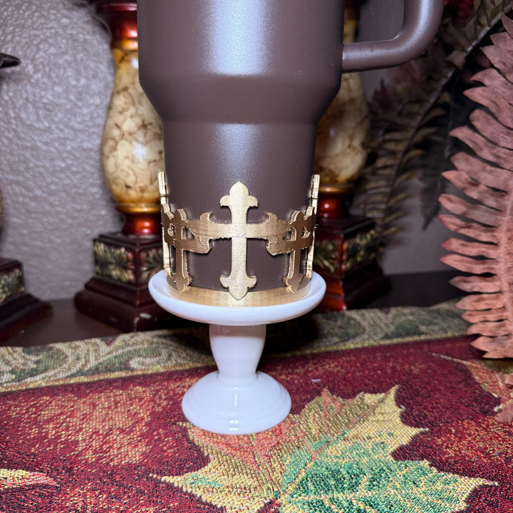 Beautiful Religious Cross Tumbler Boot, Christian cup Boot Sleeve, fits your Stanley Tumblers, Unique Gift for Easter