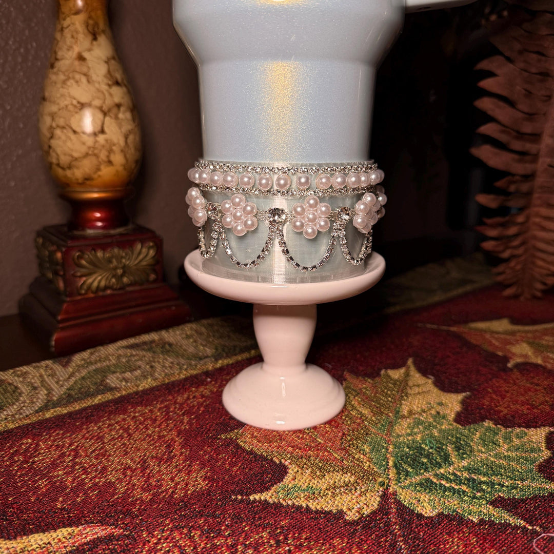 Diamonds and Pearls Fancy Rhinestone Royal Princess Collection for Stanley tumblers, crown topper, halo, boot or straw topper, unique gift
