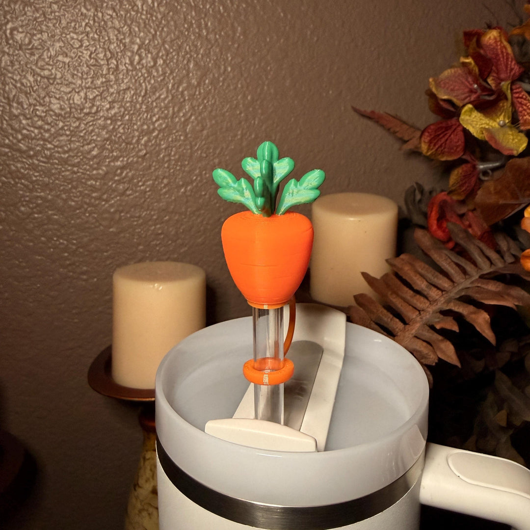 Easter Carrot Straw Topper, Fit's standard 10 mm straws