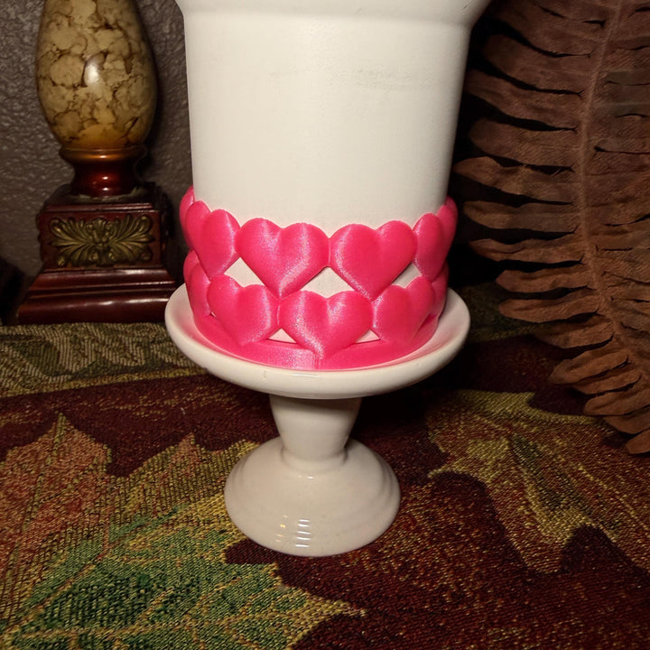 Hot Pink Valentine Heart Tumbler Boot or straw topper for Stanley orother brands, Protective Sleeve, unique minimalist gift, hot seller