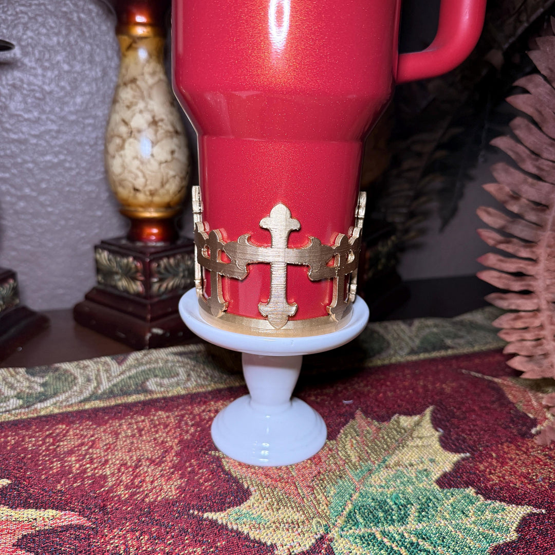 Beautiful Religious Cross Tumbler Boot, Christian cup Boot Sleeve, fits your Stanley Tumblers, Unique Gift for Easter