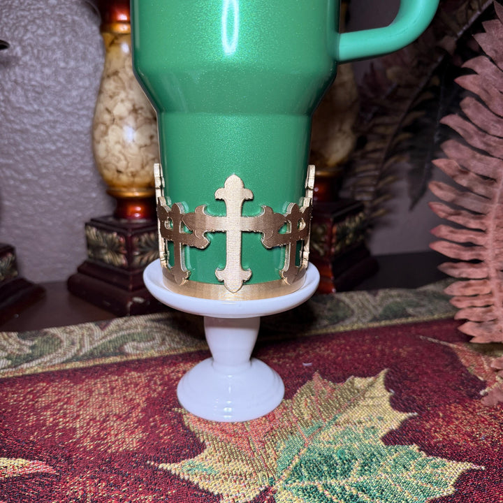 Beautiful Religious Cross Tumbler Boot, Christian cup Boot Sleeve, fits your Stanley Tumblers, Unique Gift for Easter