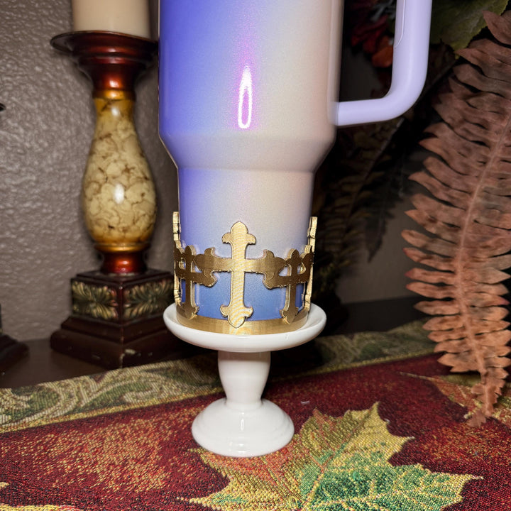 Beautiful Religious Cross Tumbler Boot, Christian cup Boot Sleeve, fits your Stanley Tumblers, Unique Gift for Easter