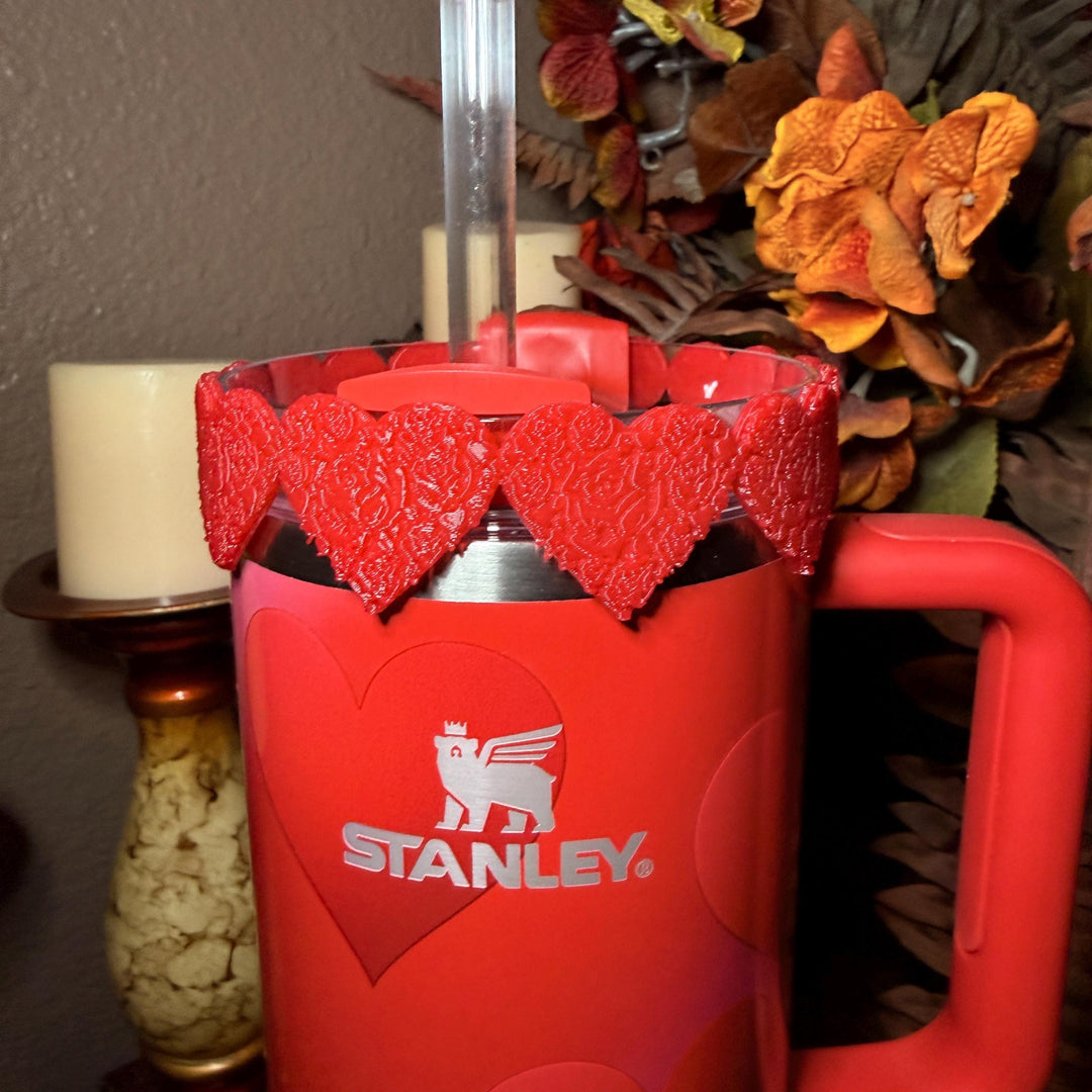 Rose Embossed Valentine Heart Tumbler Boot or Halo, Protective Sleeve, HOT SELLER