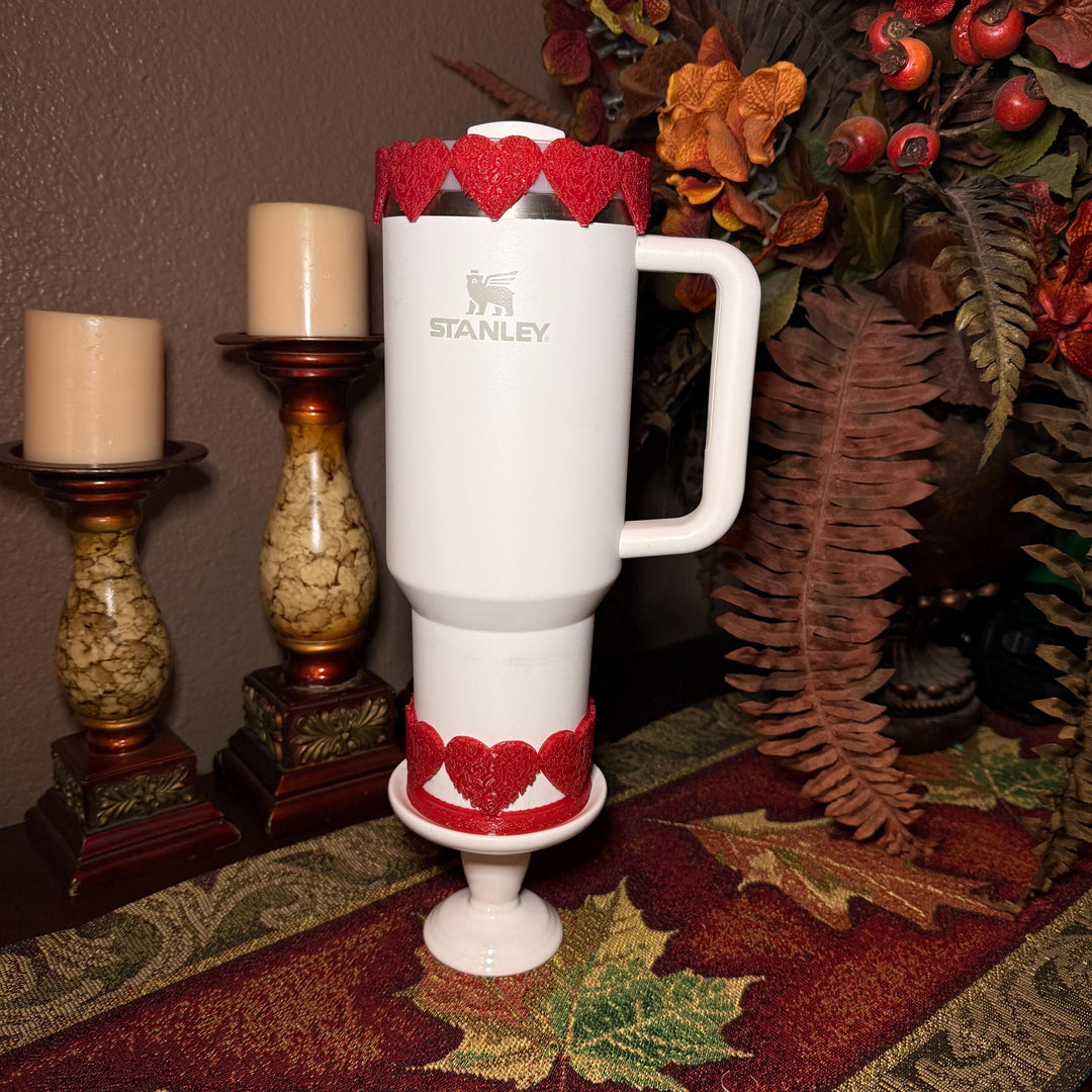 Rose Embossed Valentine Heart Tumbler Boot or Halo, Protective Sleeve, HOT SELLER