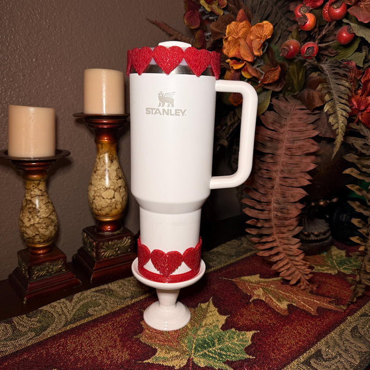 Rose Embossed Valentine Heart Tumbler Boot or Halo, Protective Sleeve, HOT SELLER