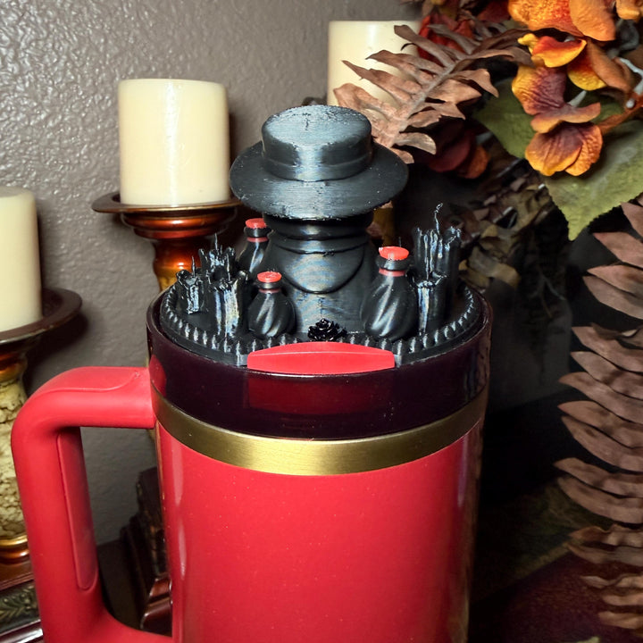 Crimson Cure Plague Doctor Topper, Stanley Tumbler Accessories, lid topper, unique trending gifts for Stanley 20 30 40 oz