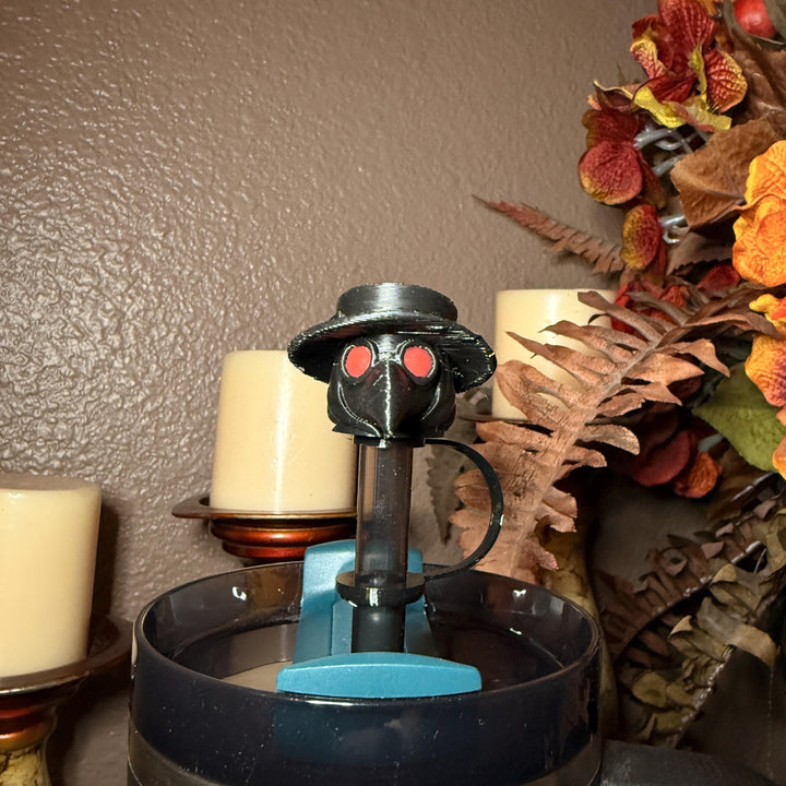 Crimson Cure Plague Doctor Topper, Stanley Tumbler Accessories, lid topper, unique trending gifts for Stanley 20 30 40 oz