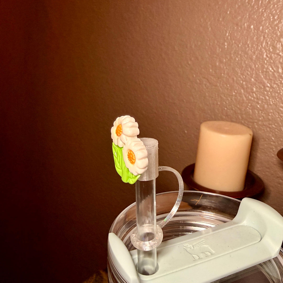 Princess Dress Glow in the Dark Tumbler Straw Topper Cap Cover, Fits Stanley and 10mm Straws