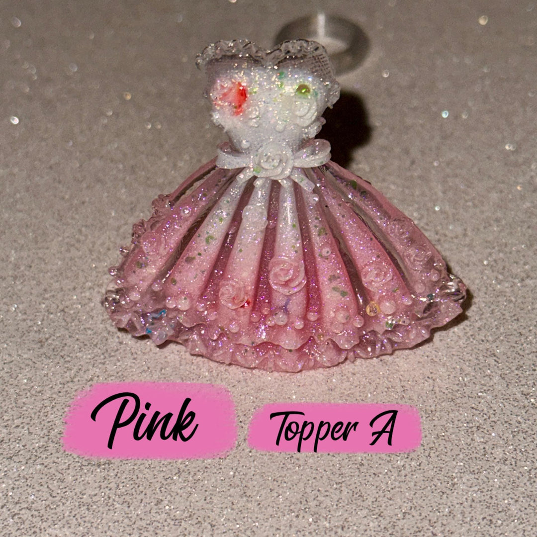 Princess Dress Glow in the Dark Tumbler Straw Topper Cap Cover, Fits Stanley and 10mm Straws
