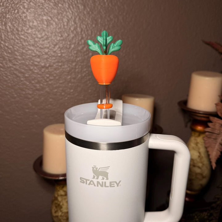Easter Carrot Straw Topper, Fit's standard 10 mm straws