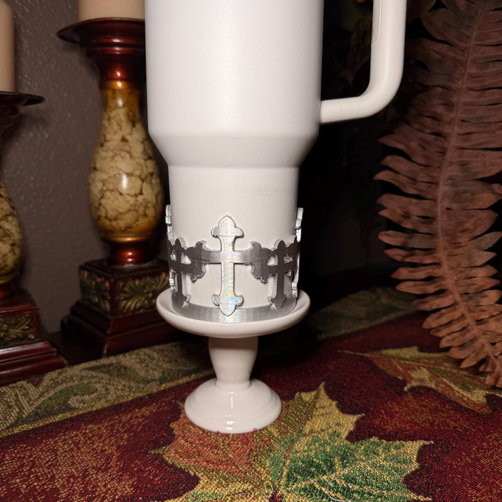 Beautiful Religious Cross Tumbler Boot, Christian cup Boot Sleeve, fits your Stanley Tumblers, Unique Gift for Easter