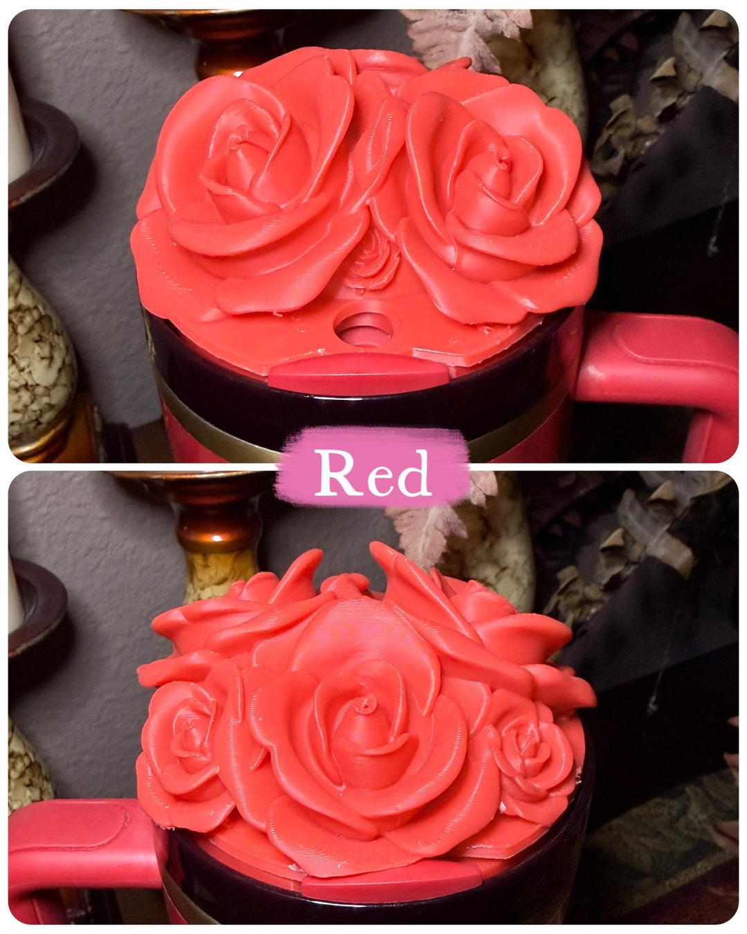 Rose Bouquet Cluster Tumbler Topper that fit Stanley Tumbler Quencher Lids, Rose Accessory, 3D Decorative Lid, BEST SELLER