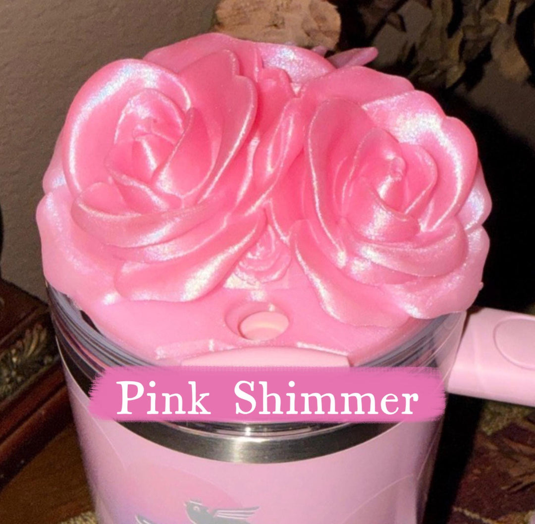 Rose Bouquet Cluster Tumbler Topper that fit Stanley Tumbler Quencher Lids, Rose Accessory, 3D Decorative Lid, BEST SELLER