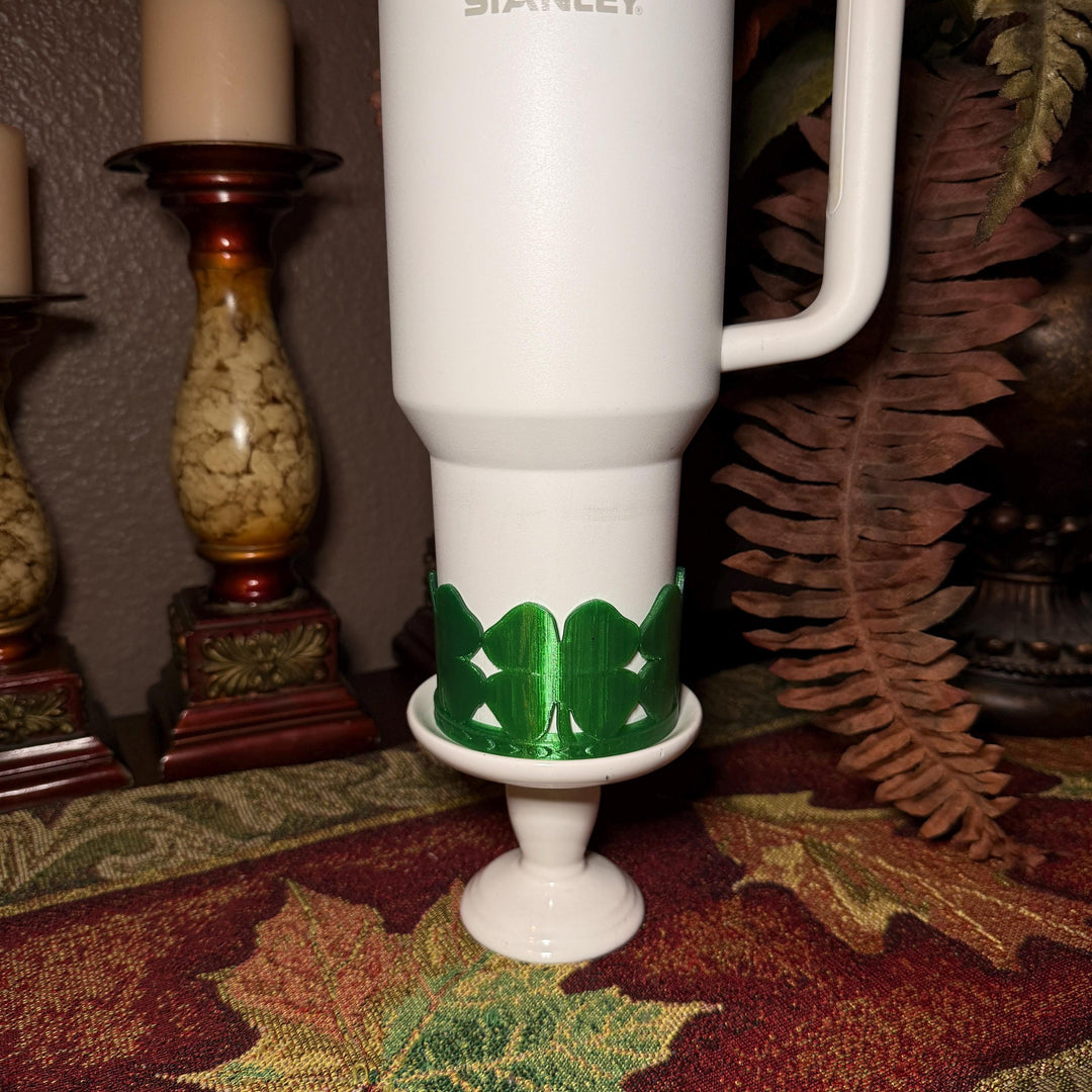 Four Leaf Clover Tumbler Boot, Cup Boot Sleeve, St Patrick’s Day, Green, Fit's Stanley Tumblers, Protective Sleeve
