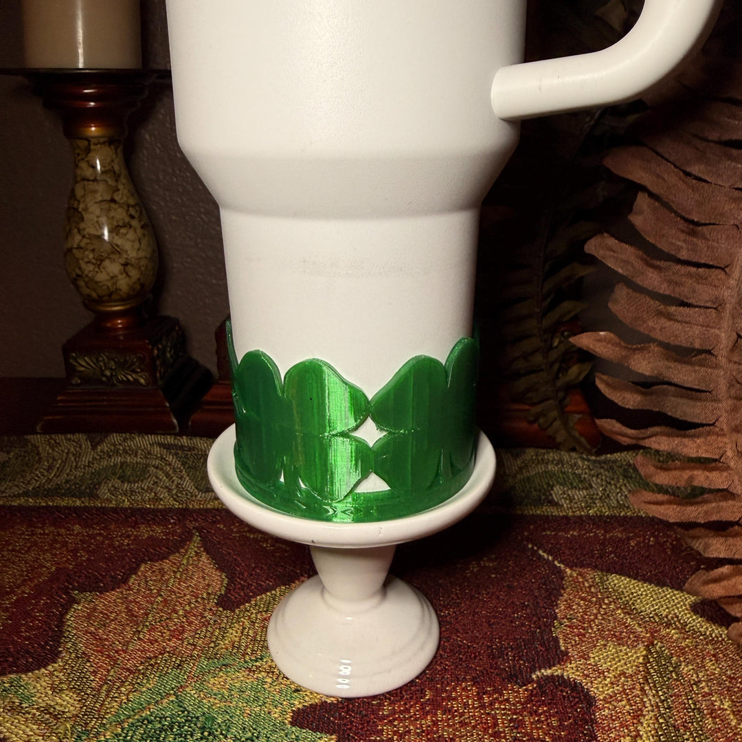 Four Leaf Clover Tumbler Boot, Cup Boot Sleeve, St Patrick’s Day, Green, Fit's Stanley Tumblers, Protective Sleeve
