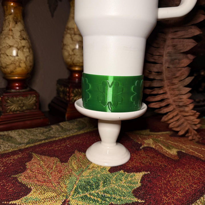 Four Leaf Clover Tumbler Boot, Cup Boot Sleeve, St Patrick’s Day, Green, Fit's Stanley Tumblers, Protective Sleeve