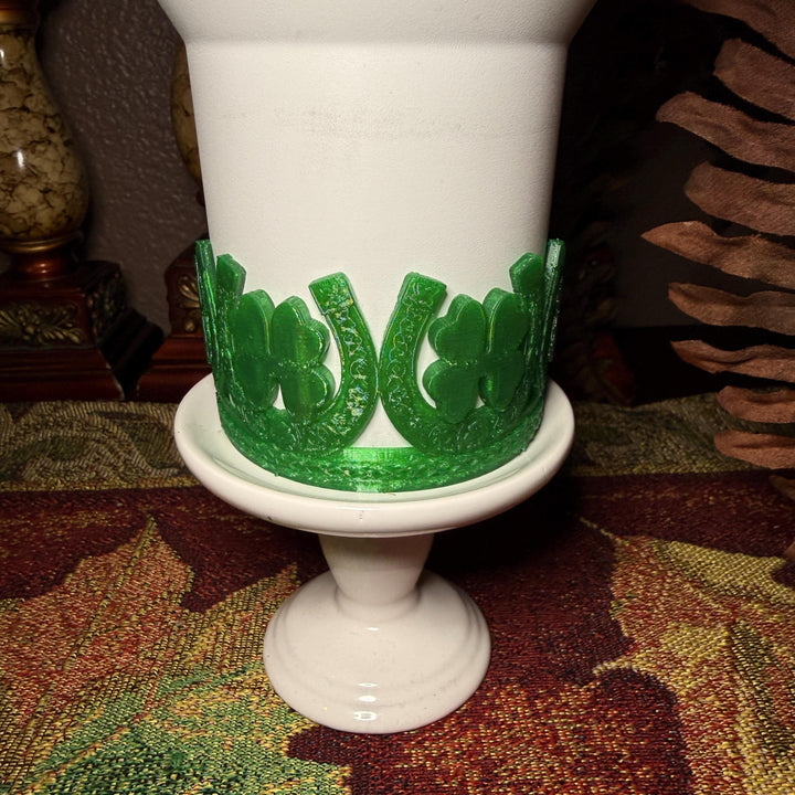 Green Clover Horseshoe Shamrock Tumbler Boot, Cup Boot Sleeve, St Patrick’s Day Clover, Fit's Stanley Tumblers, Protective Sleeve