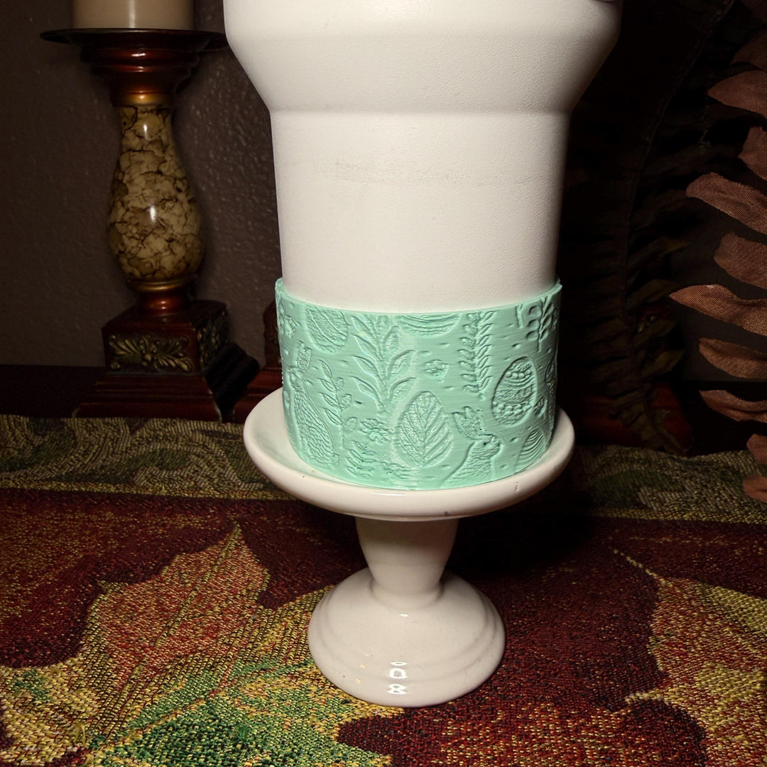 Easter Bunny Embossed Scene Tumbler Boot, Tumbler Boot Sleeve, Pastel Easter Bunnies Spring, Fit's Stanley Tumblers, Protective Sleeve