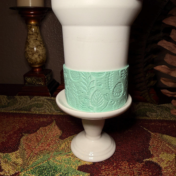 Easter Bunny Embossed Scene Tumbler Boot, Tumbler Boot Sleeve, Pastel Easter Bunnies Spring, Fit's Stanley Tumblers, Protective Sleeve