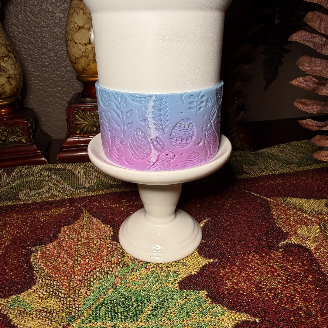 Easter Bunny Embossed Scene Tumbler Boot, Tumbler Boot Sleeve, Pastel Easter Bunnies Spring, Fit's Stanley Tumblers, Protective Sleeve