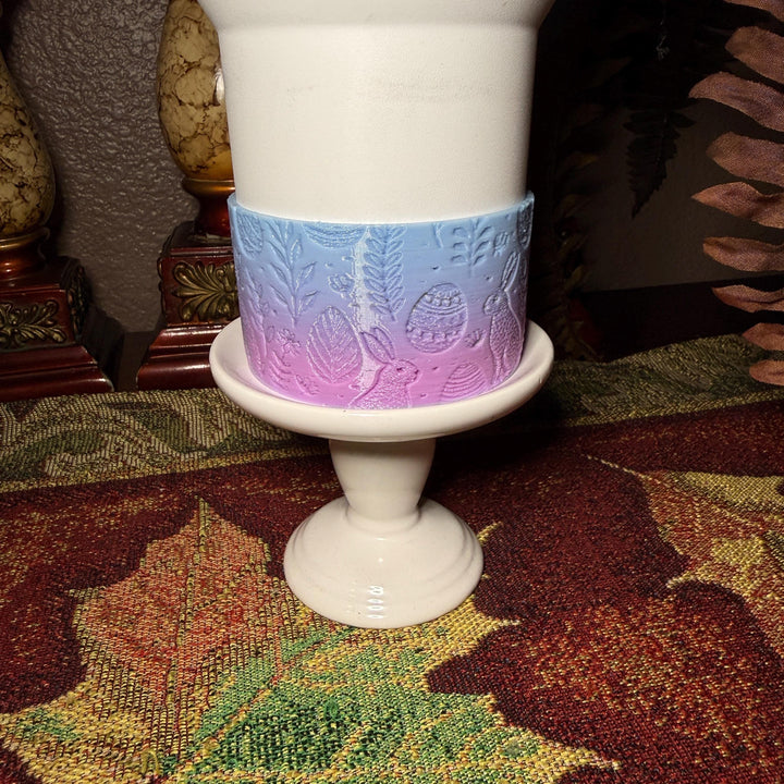 Easter Bunny Embossed Scene Tumbler Boot, Tumbler Boot Sleeve, Pastel Easter Bunnies Spring, Fit's Stanley Tumblers, Protective Sleeve
