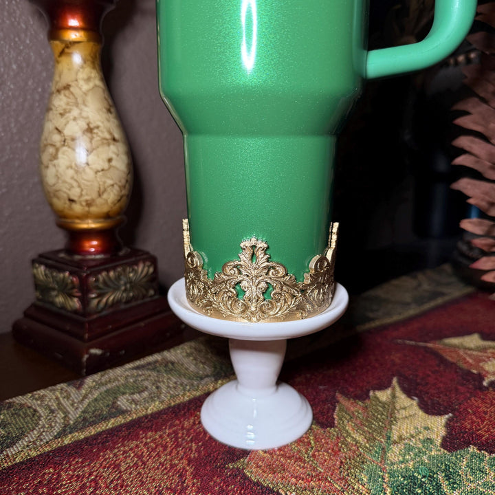 NEW Scroll Fancy Lace Damask Gold or Silver Tumbler Boot Halo Accessory Collection for tumblers, Stanley accessories