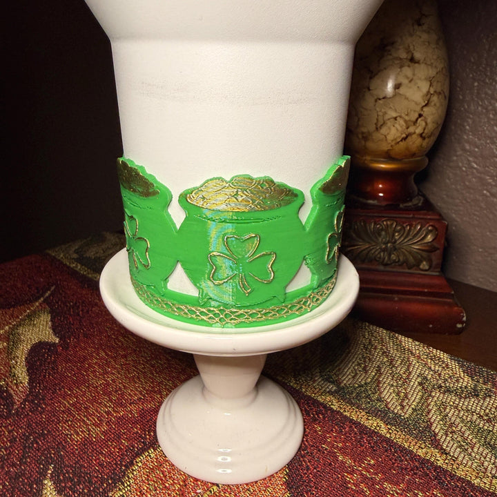 Pot of Gold Tumbler Boot, Cup Boot Sleeve, St Patrick’s Day Clover, Fit's Stanley Tumblers, Protective Sleeve