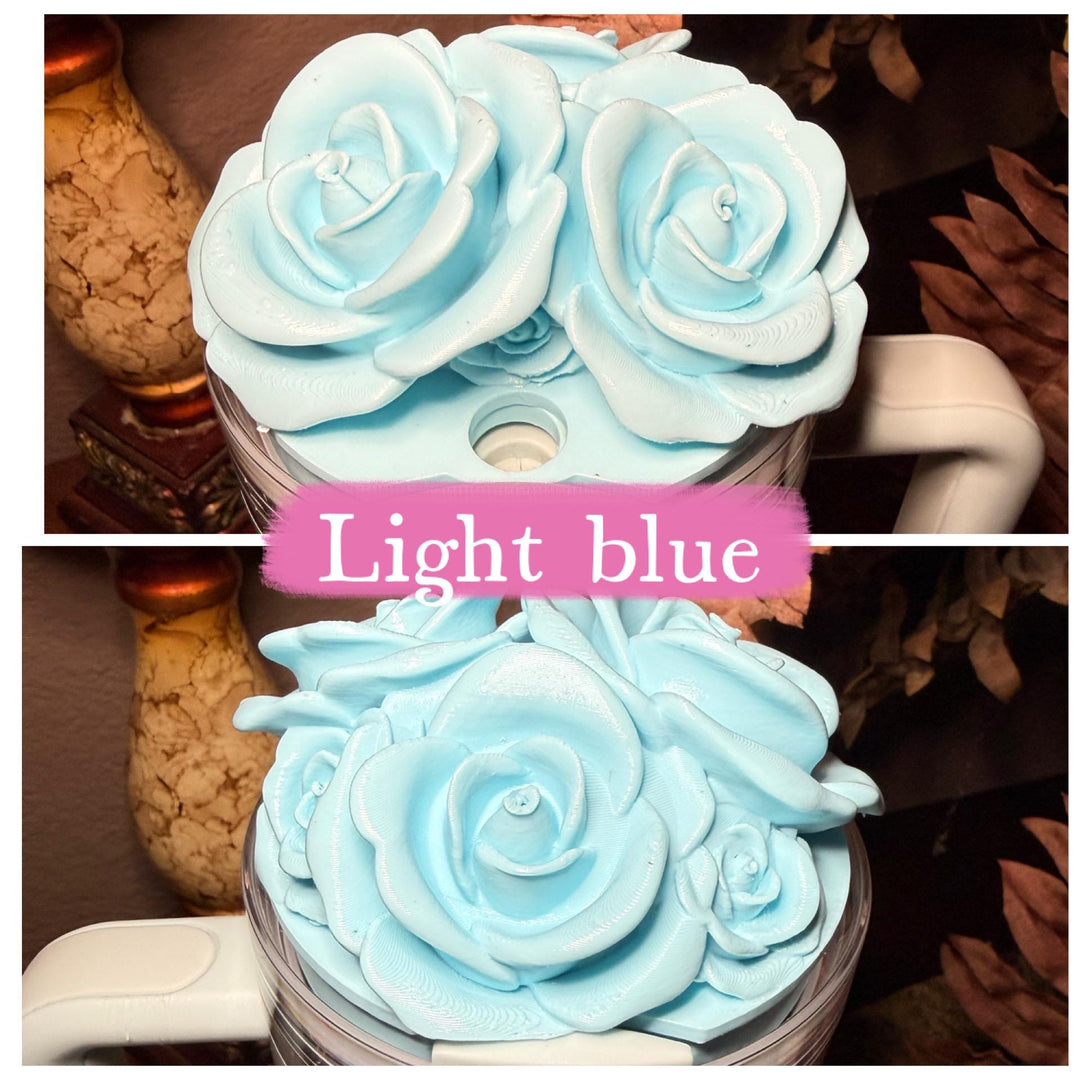 Rose Bouquet Cluster Tumbler Topper that fit Stanley Tumbler Quencher Lids, Rose Accessory, 3D Decorative Lid, BEST SELLER