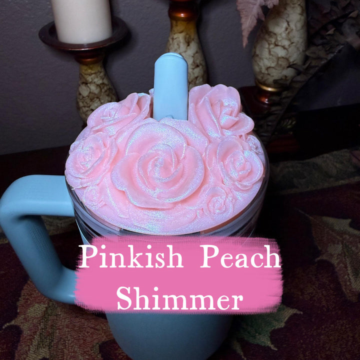 Rose Bouquet Cluster Tumbler Topper that fit Stanley Tumbler PRO TOUR Lids, Rose Accessory, 3D Decorative Lid, hot seller