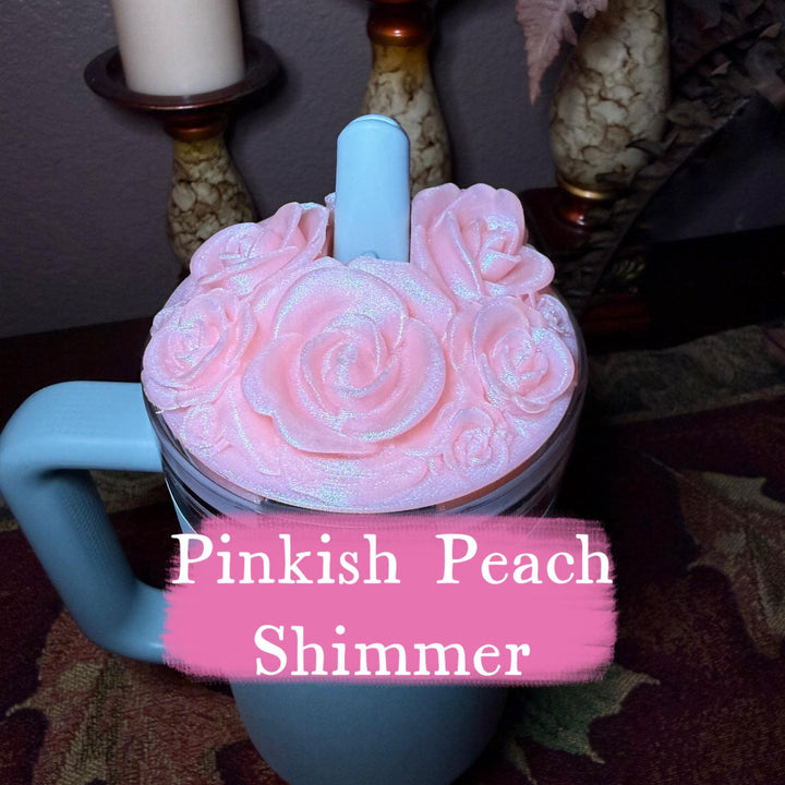 Rose Bouquet Cluster Tumbler Topper that fit Stanley Tumbler PRO TOUR Lids, Rose Accessory, 3D Decorative Lid, hot seller