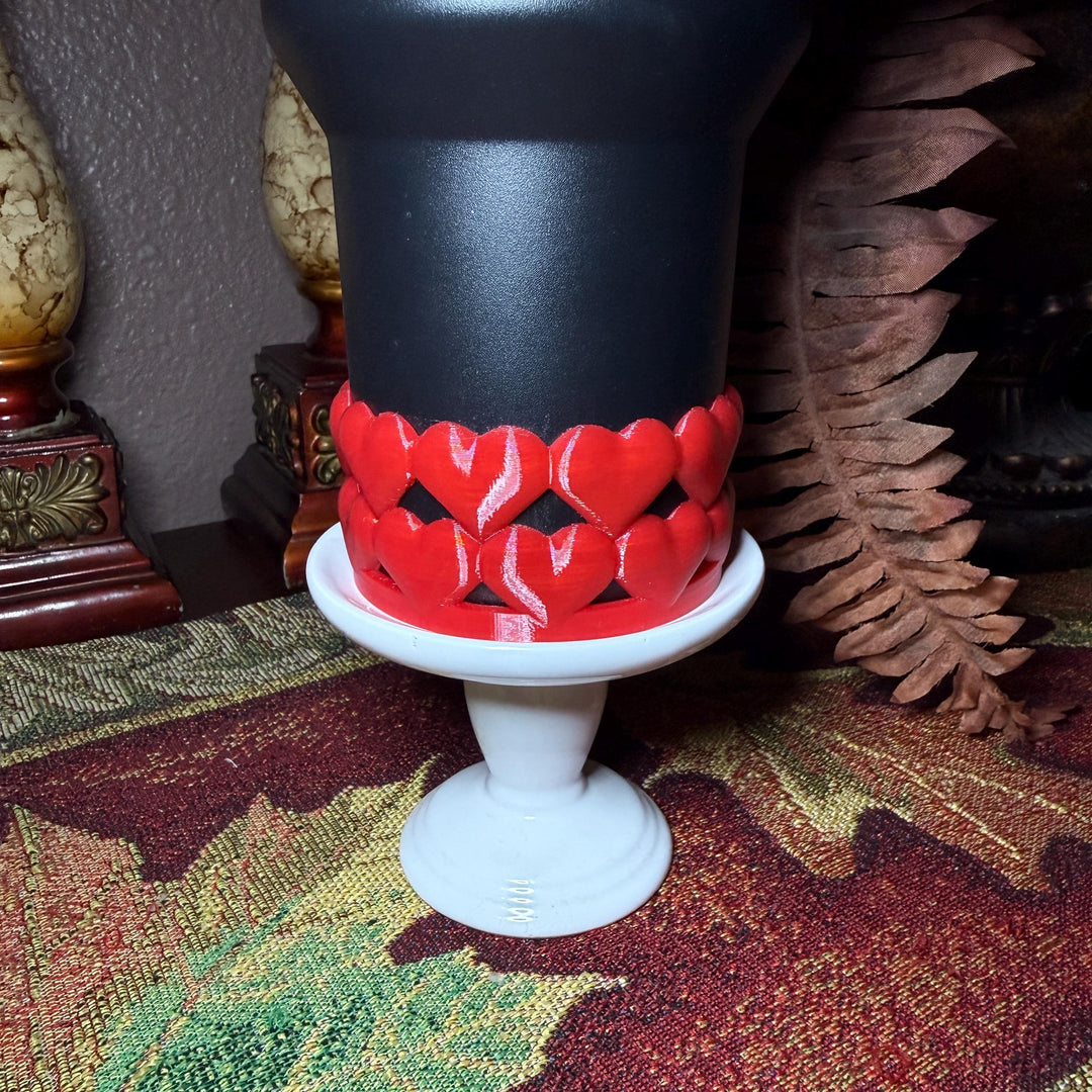 Puffy Heart Red Valentine Tumbler Boot and Topper, Fit’s 20 30 and 40 oz Stanley Tumblers and others, Quencher and Pro Tour, HOT SELLER