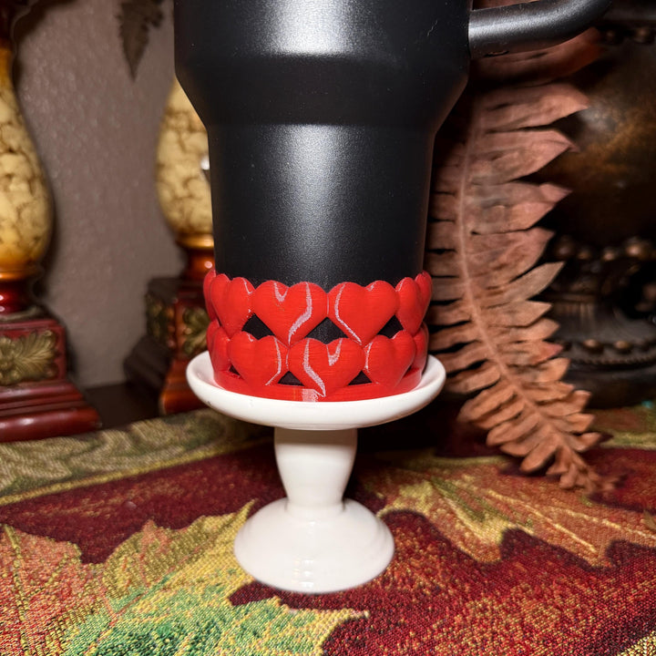 Puffy Heart Red Valentine Tumbler Boot and Topper, Fit’s 20 30 and 40 oz Stanley Tumblers and others, Quencher and Pro Tour, HOT SELLER