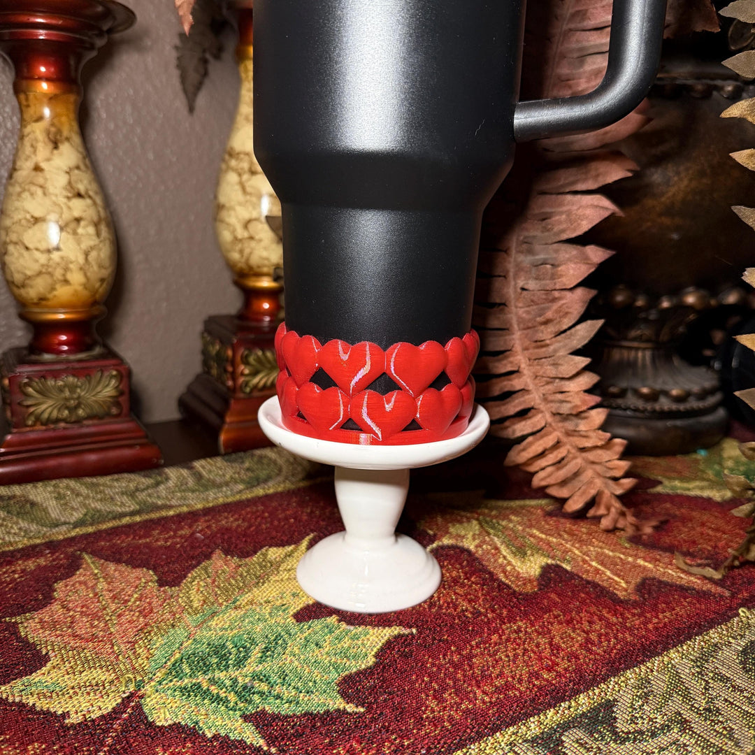 Puffy Heart Red Valentine Tumbler Boot and Topper, Fit’s 20 30 and 40 oz Stanley Tumblers and others, Quencher and Pro Tour, HOT SELLER