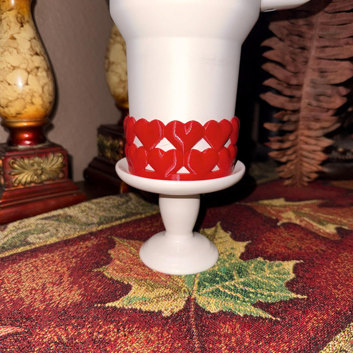 Puffy Heart Red Valentine Tumbler Boot and Topper, Fit’s 20 30 and 40 oz Stanley Tumblers and others, Quencher and Pro Tour, HOT SELLER