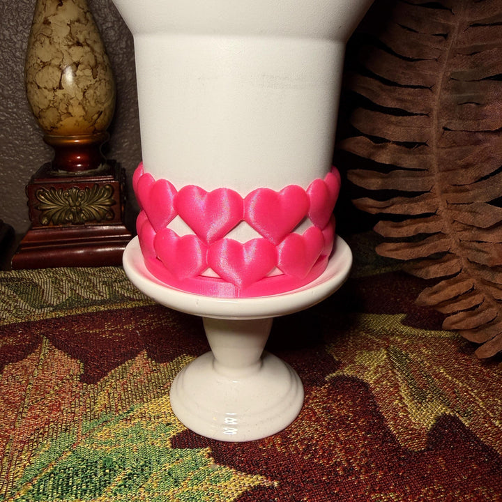 Hot Pink Valentine Heart Tumbler Boot or straw topper for Stanley orother brands, Protective Sleeve, unique minimalist gift, hot seller
