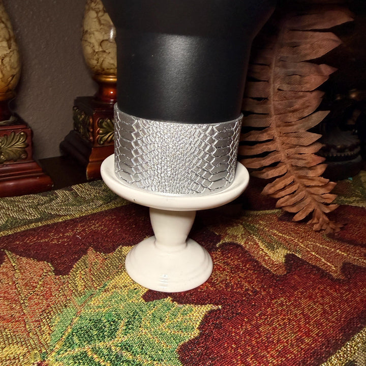 Silver Snake and Snakeskin Tumbler Accessories, boot, halo, lid topper, brown, unique trending gifts for Stanley 20 30 40 oz Luxe Collection