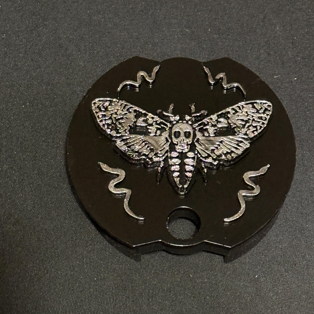 Deadly Damask Moth tumbler topper for Stanley 20 30 or 40 oz Tumblers, Halloween accessories, black moth snake