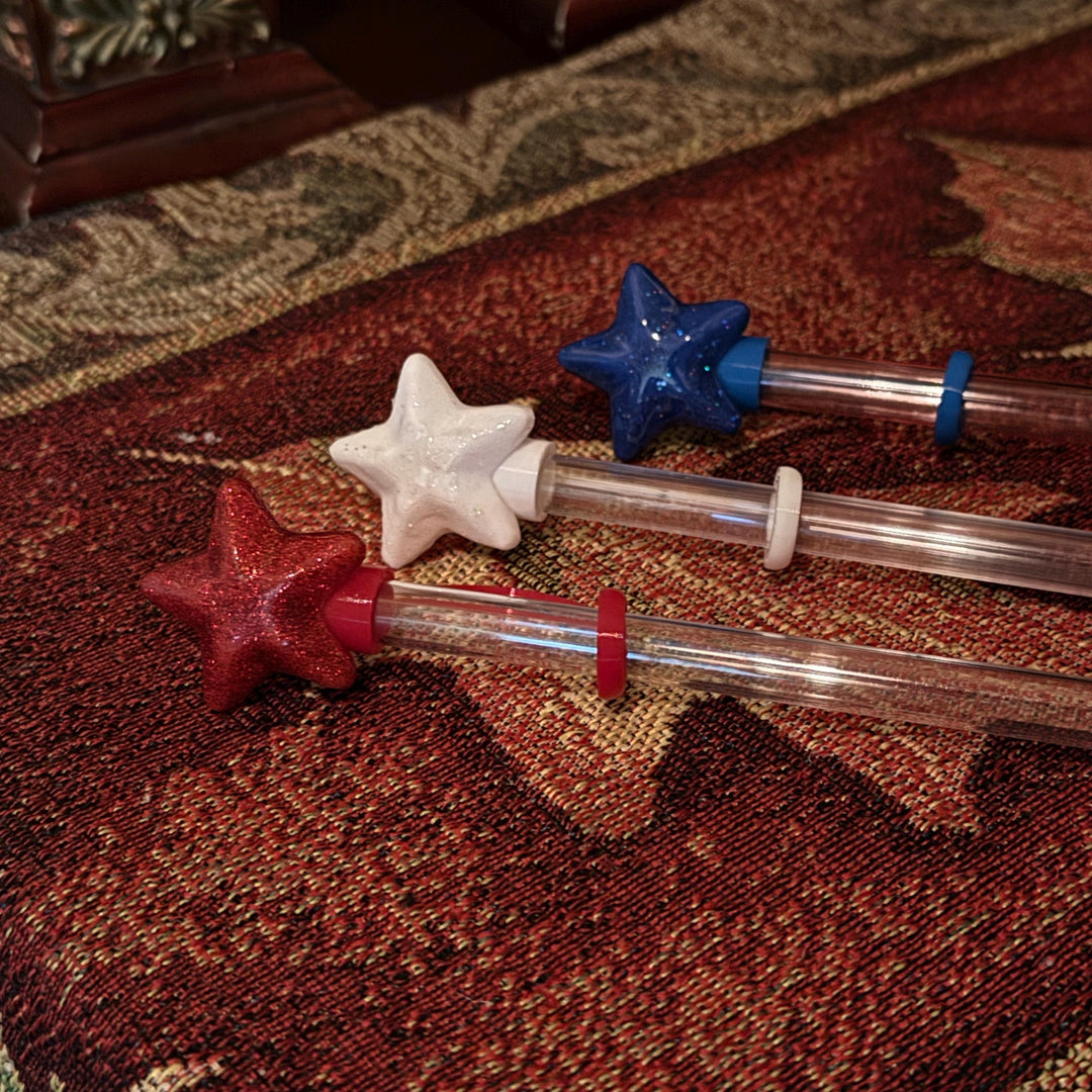 Red White Blue Glittered Star Straw Topper Cap , Patriotic, July 4th, Independence Day, stars stripes red chili fireworks cream royal