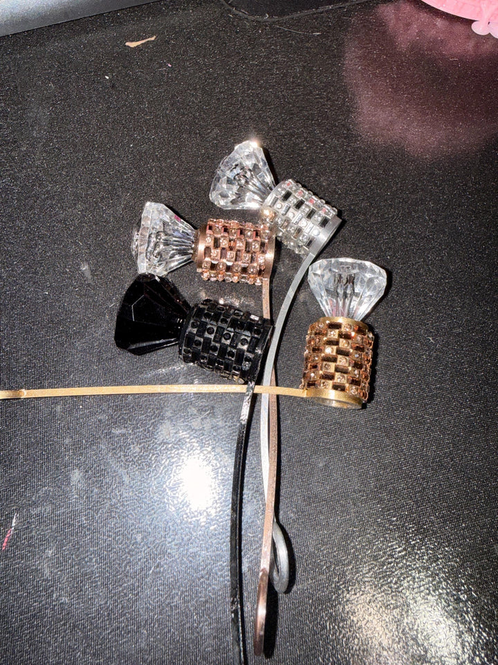 Fancy Rhinestone Diamond straw topper cap, straw cover emblished with rhinestones, gold, rose gold, black, silver, for 10 mm straws