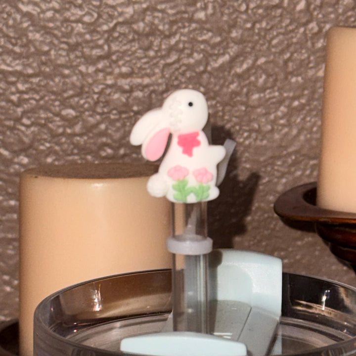 Easter Bunny Rabbit Straw Cap Topper, for Stanley 20 30 or 40 oz Tumblers with 10 mm straw, unique minimalist gift